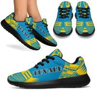 Tuvalu Sport Sneakers - Polynesian Tattoo Flag Black - Polynesian Pride