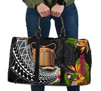 Tokelau Travel Bag - Seal Spiral Polynesian Patterns Travel Bag - Black - Tokelau One size Black - Polynesian Pride
