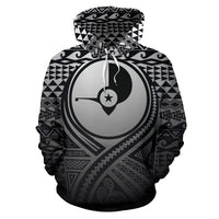 Yap All Over Hoodie Lift up Black - Polynesian Pride