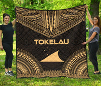 Tokelau Premium Quilt - Tokelau Flag Polynesian Chief Gold Version Gold - Polynesian Pride