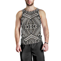Polynesian Men Tank Top 36 Black-White - Polynesian Pride
