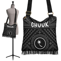 Chuuk Boho Handbag - Chuuk Seal With Polynesian Tattoo Style ( Black) - Polynesian Pride