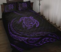 Hawaii Turtle Quilt Bed Set - Purple - Frida Style - Polynesian Pride