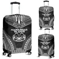 Marquesas Islands Polynesian Chief Luggage Cover - Black Version Black - Polynesian Pride