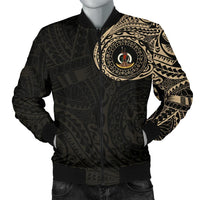 Vanuatu in My Heart Tattoo Men's Bomber Jacket Black - Polynesian Pride