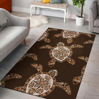 Brown Turtle Area Rug - Polynesian Pride