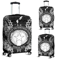 Northern Mariana Islands Polynesian Luggage Covers Map Black Black - Polynesian Pride