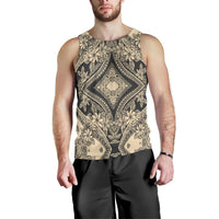 Polynesian Plumeria Mix Gray Hawaii Men's Tank Top Gray - Polynesian Pride