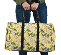 Tropical Flamingo Yellow Hawaii Travel Bag Travel Bag One size Black - Polynesian Pride