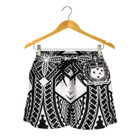 Samoa Polynesian Women's Shorts - Samoa White Seal with Polynesian Tattoo - Polynesian Pride