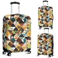 Tropical Jungle Parrots And Flamingos Pattern Luggage Cover White - Polynesian Pride