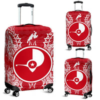 Yap Polynesian Luggage Covers Map Red White Red - Polynesian Pride