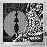 New Caledonia Shower Curtains - Wings Style 177 x 172 (cm) Black - Polynesian Pride