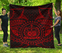 Samoa Polynesian Premium Quilt - Samoa Red Seal Red - Polynesian Pride