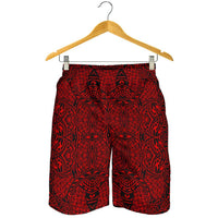 Polynesian Lauhala Mix Red Men's Short - Polynesian Pride