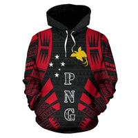 Papua New Guinea All Over Hoodie Polynesian Tattoo Style - Polynesian Pride