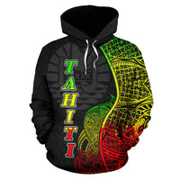 Tahiti Polynesian Hoodie Coconut Tree Reggae - Polynesian Pride