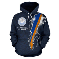 Marshall Islands Polynesian Hoodie Marshall Islands Seal Flag - Polynesian Pride
