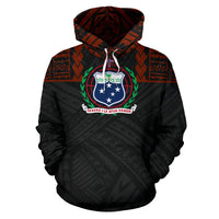 Samoa All Over Hoodie Polynesian Is Front - Polynesian Pride