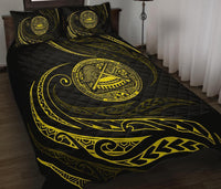 American Samoa Quilt Bed Set - Yellow - Frida Style - Polynesian Pride