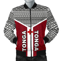 Tonga Men's Bomber Jacket - My Homeland Red - Polynesian Pride