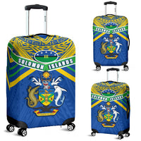 Solomon Islands Luggage Covers Simple Coat Of Arms Rugby Blue - Polynesian Pride