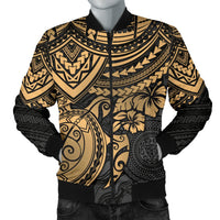 Polynesian Bomber Jacket (Men) - Polynesian Golden Turtle Golden - Polynesian Pride