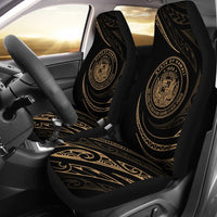 Hawaii Coat Of Arms Car Seat Covers - Gold - Frida Style - Polynesian Pride