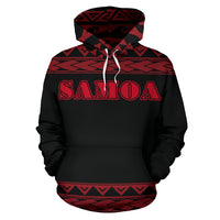 Samoa All Over Hoodie Polynesian Red Version - Polynesian Pride