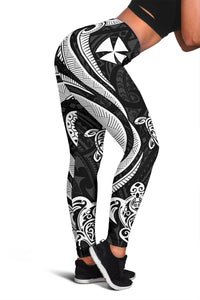 Wallis and Futuna Women's Leggings - White Tentacle Turtle - Polynesian Pride