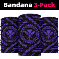 Hawaiian Kanaka Maoli Violet Bandana 3 - Pack - Polynesian Pride