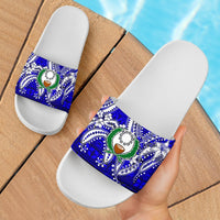 Pohnpei Sandals - Tribal Jungle Pattern Blue - Polynesian Pride