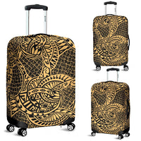 Polynesian Luggage Cover 08 Black-Gold - Polynesian Pride