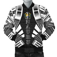 Nauru Men Bomber Jackets - Polynesian Tattoo Black Black - Polynesian Pride