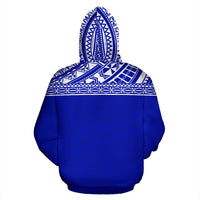 ONE LOVE Blue All Over Zip up Hoodie PP1444 - Polynesian Pride