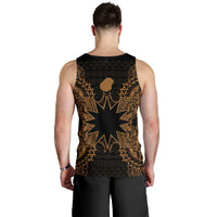 Nauru Polynesian Men Tank Top Map Gold - Polynesian Pride