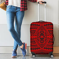 Polynesian Seamless Red Luggage Covers Red - Polynesian Pride