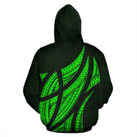 Sua Lions Pride Polynesian Warrior Zip up Hoodie Green Color - Polynesian Pride