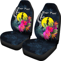 New Caledonia Polynesian Custom Personalised Car Seat Covers - Tropical Flower - Polynesian Pride