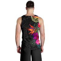 Polynesian Custom Personalised Men's Tank Top - Hibiscus Pattern - Polynesian Pride