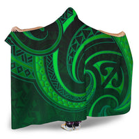 New Zealand Maori Mangopare Hooded Blanket Polynesian - Green - Polynesian Pride