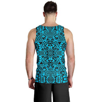 Polynesian Men's Tank Top Grown Blue White - Polynesian Pride
