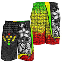 Kosrae Micronesian Men's Shorts Reggae - Turtle With Hook - Polynesian Pride