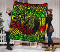 Seahorse Polynesian Premium Quilt - Polynesian Tattoo Reggae - Polynesian Pride