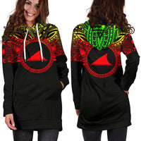Tokelau Women Hoodie Dress - Tokelau Coat Of Arms Polynesian Reggae Color - Polynesian Pride