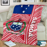 Samoa Flag Polynesian Premium Blanket - Polynesian Pride