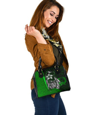 Pohnpei Micronesia Shoulder Handbag Green - Turtle With Hook - Polynesian Pride