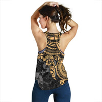 Tonga Polynesian Women's Racerback Tank - Golden Turtle - Polynesian Pride