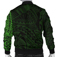 Polynesian Tattoo Style Men's Bomber Jacket Green - Polynesian Pride