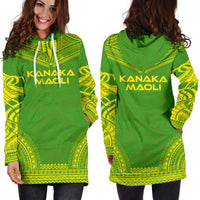 Kanaka Maoli Women's Hoodie Dress - Polynesian Flag Chief - Polynesian Pride